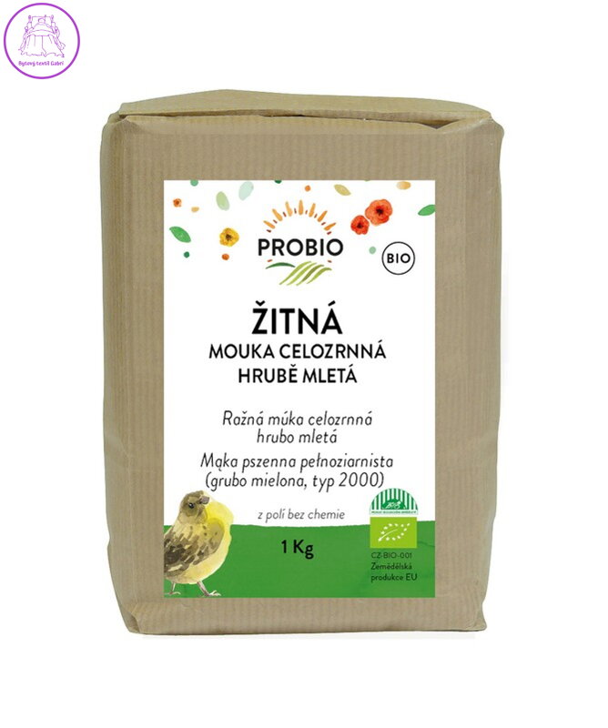 Mouka žitná celozrnná hrubě mletá BIO 1kg Probio 44