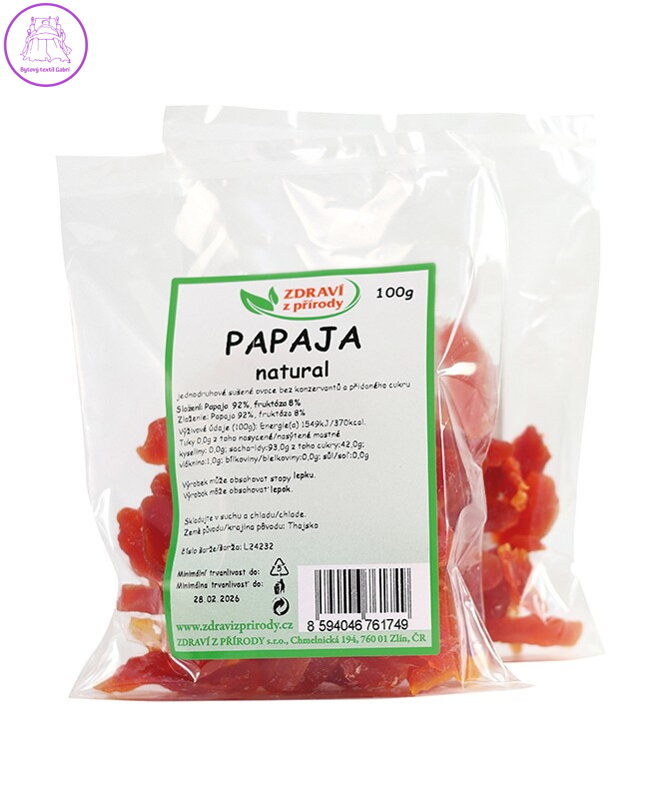 Papaja natural 100g ZP 2293