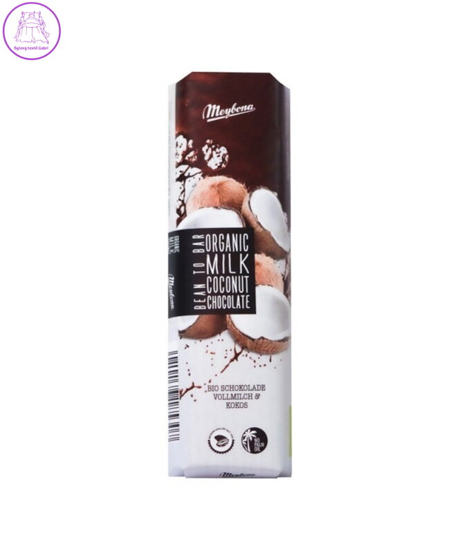Čokoládová tyčinka mléčná s kokosem BIO 35g Meybona 1611