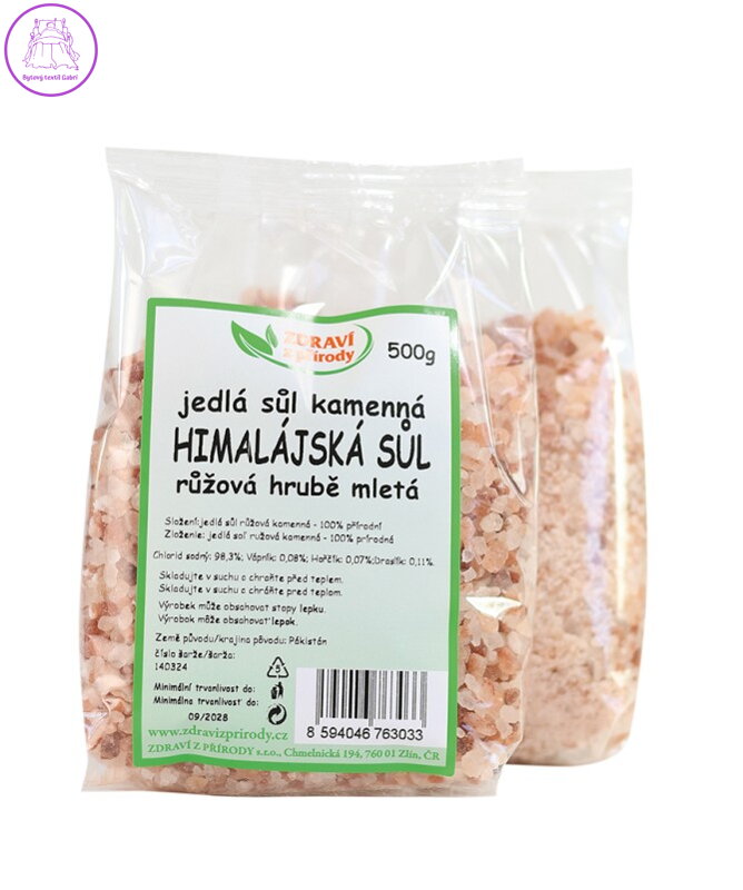 Sůl himalájská růžová hrubá 500g ZP 2957