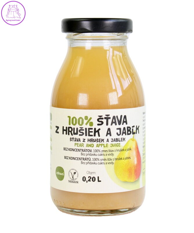 Šťáva HRUŠKA-JABLKO 100% 0,2L Zdravo 881