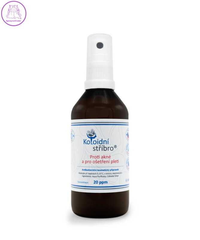 Koloidní stříbro sprej 100ml akné 20ppm 1877 Koloidní stříbro sprej 100ml akné 20ppm 1877
