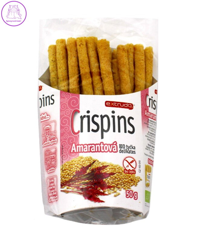 Crispins tyčinka amarantová 50g Extrudo 68