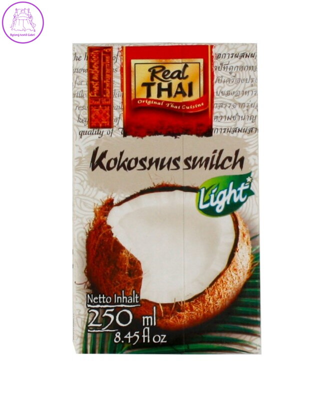 Mléko kokosové LIGHT 250ml Real Thai  604