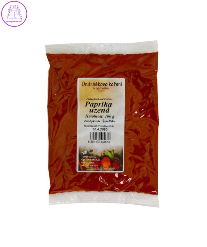 Paprika uzená 100g Ondráškovo koření 655 Paprika uzená 100g Ondráškovo koření 655